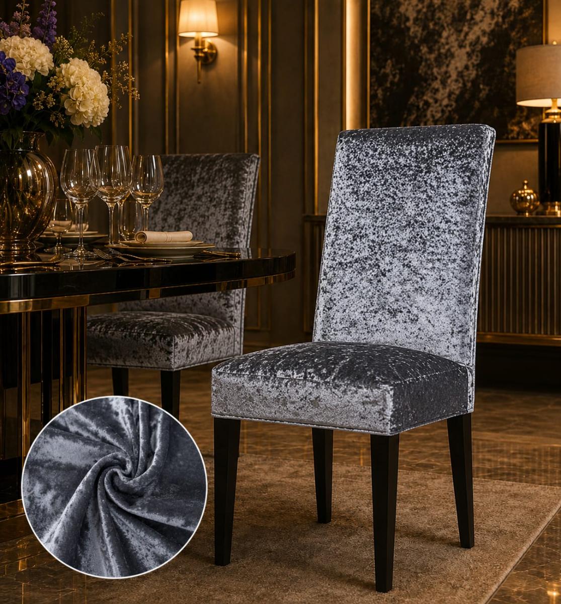 🔥Huse elegant premium super calitative 6 in set pentru oricare scaune fiind rotunde sau patrate material catefia catefiliat gri deschis🔥