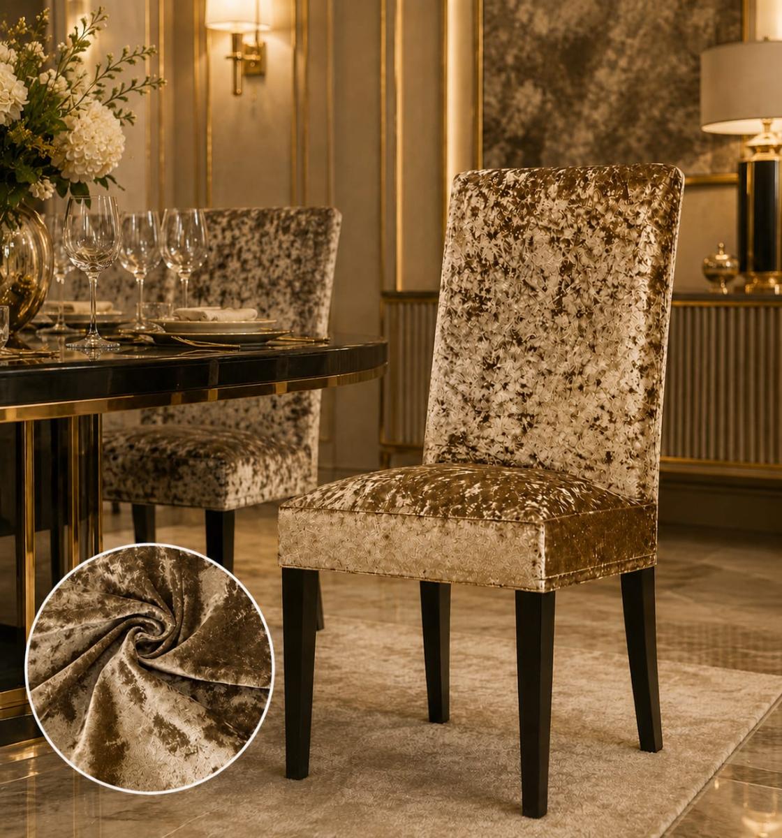🔥Huse elegant premium super calitative 6 in set pentru oricare scaune fiind rotunde sau patrate material catefia catefiliat bej inchis🔥